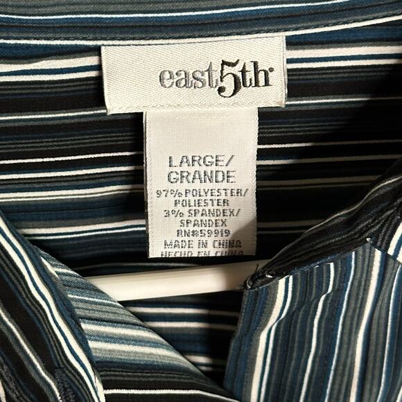 East 5th Aqua, Black, and Gray Women’s Button Down Shirt, Large, NWT - Picture 4 of 6
